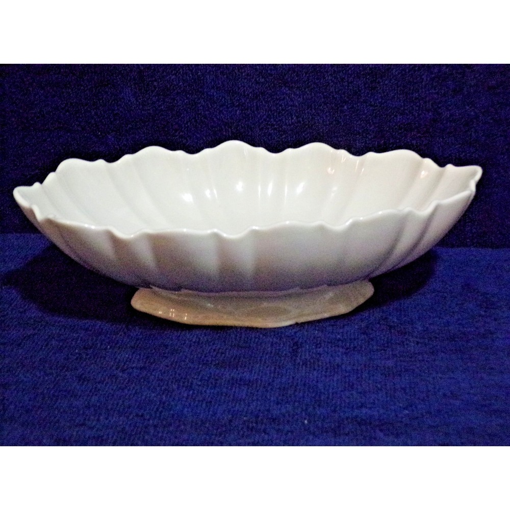 Lenox Ivory Porcelain Oblong Oval Shaped Serving Bowl Dish Made in the USA - Picture 2 of 3